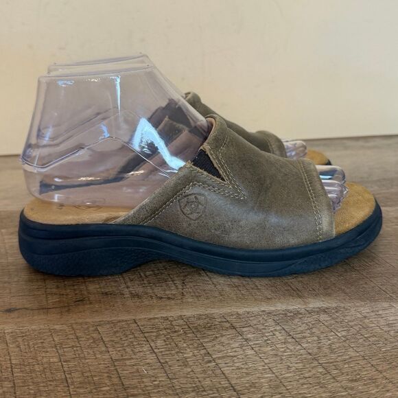 Ariat Womens Brown Bridgeport Sandals Slip On Slides - Size 6 shoes - Picture 3 of 7